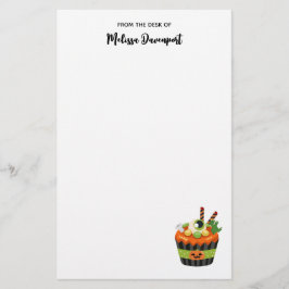 Papelería Torta de Halloween dulce y espeluznante con un gra