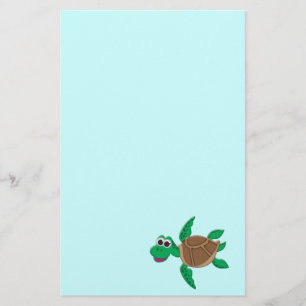Papelería Tortuga linda del dibujo animado