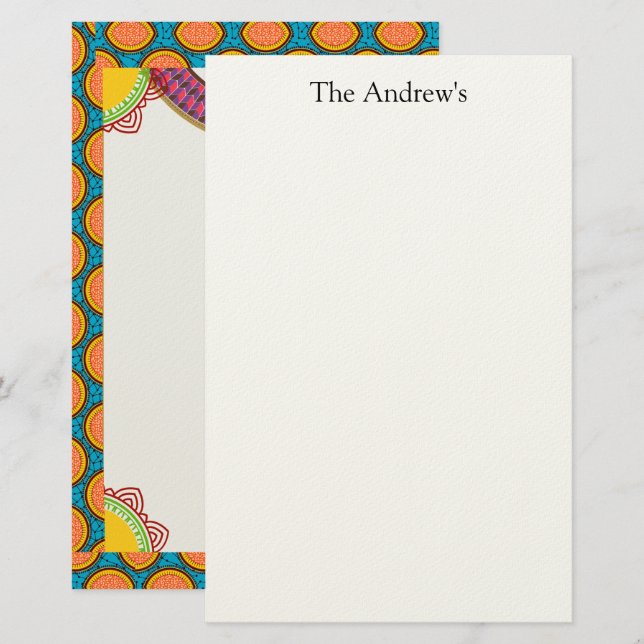 Papelería Traditional Stylish  Paper (Anverso / Reverso)