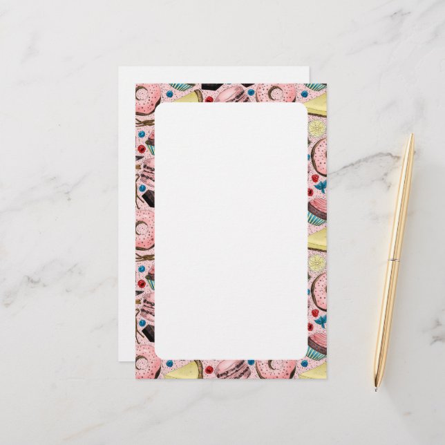 Papelería Trajes dulces en rosa (Anverso/Reverso In Situ)