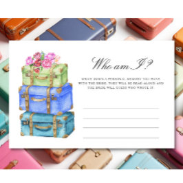 Papelería Travel bags - Who am I bridal shower game