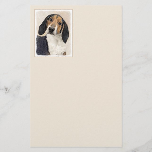 Papelería Treeing Walker Coonhound Painting - Arte original (Anverso)