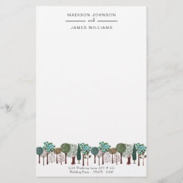 Papelería Trees Forest Woodland | BODA | Estacionamiento