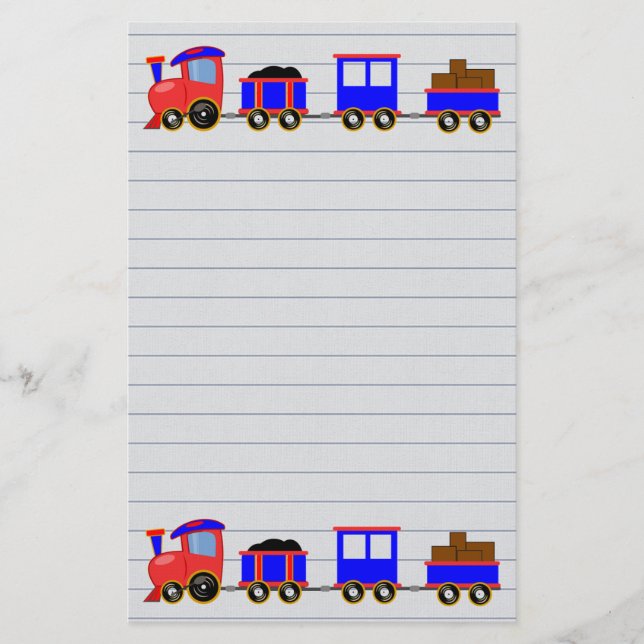 Papelería Tren de Juguete (Anverso)
