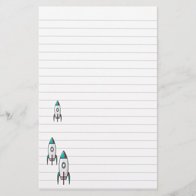 Papelería Tres naves y líneas de Rocket (Anverso)