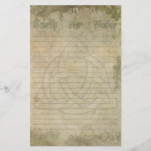 Papelería Triquetra natural, agua del aire de la tierra