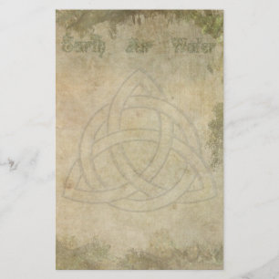 Papelería Triquetra natural, agua del aire de la tierra