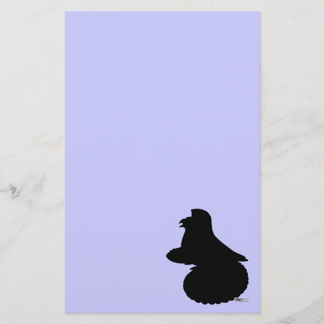 Papelería Trumpeter inglés Pigeon Silhouette (Anverso)