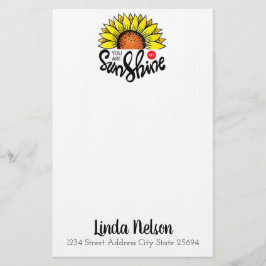 Papelería Tu eres mi Sunshine Sunflower Personalizado