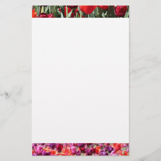 Papelería Tulipanes cálidos de caída (Anverso)