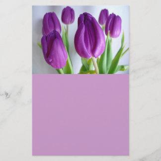 Papelería Tulipanes morados