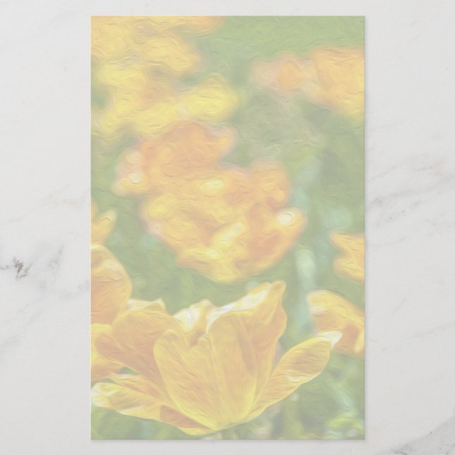 Papelería Tulipanes pintados (Anverso)