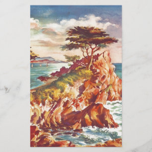 Papelería Turismo Californiano de la Costa de Monterey Vinta