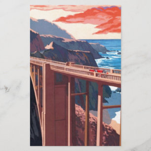 Papelería Turismo de Big Sur Bixby Bridge Vintage EE. UU.
