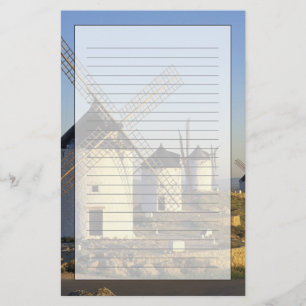 Papelería UE, España, La Mancha, Consuegra. Molinos de vient