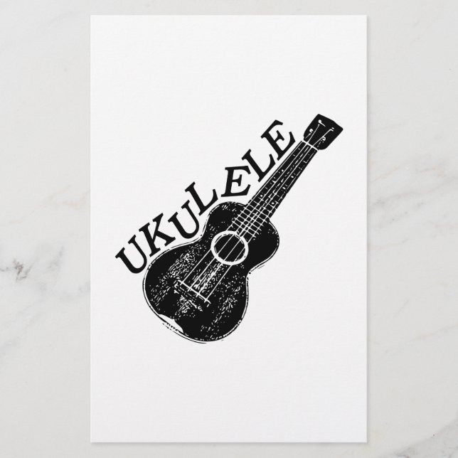 Papelería Ukulele Mensajes De Texto E Imagen (Anverso)