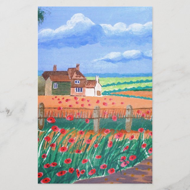 Papelería Un campo de adormidera (Anverso)