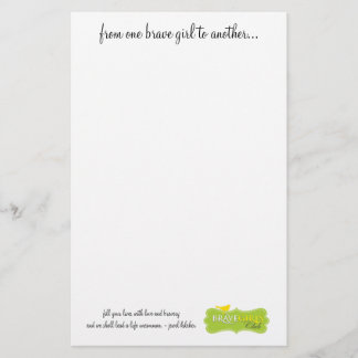 Papelería Un chica valiente a otro inmóvil