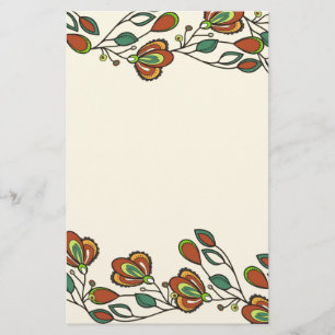 Papelería un patrón interminable con flores