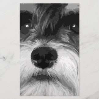 Papelería Un Schnauzer miniatura blanco y negro