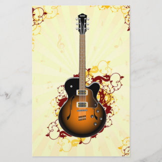 Papelería Una guitarra abstracta
