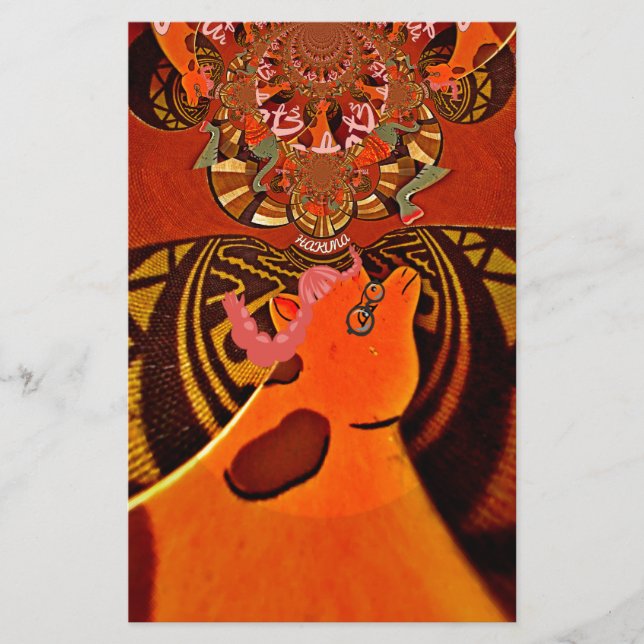 Papelería Una jirafa divertida: un encanto africano Kaleidos (Anverso)