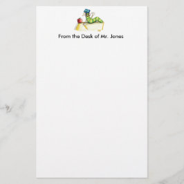 Papelería Una nota de los efectos de escritorio del profesor