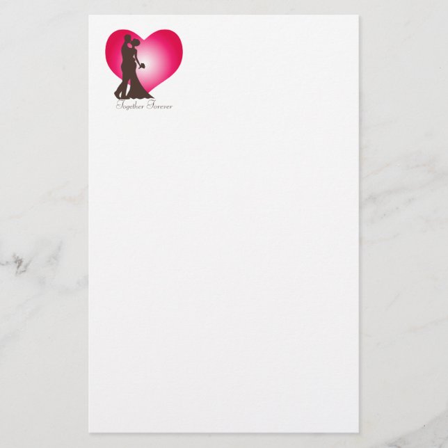 Papelería Una pareja recién casada (Anverso)