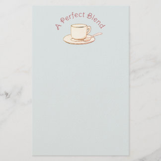 Papelería Una taza de café con crema elegante mezcla perfect