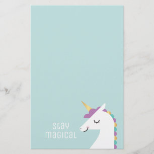 Papelería Unicornio de arcoiris moderno