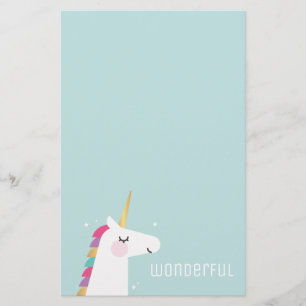 Papelería Unicornio de arcoiris moderno