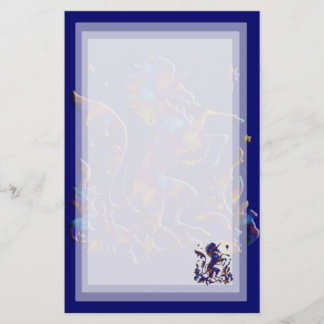 Papelería Unicornio Herald: Azul y oro