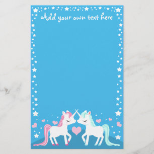 Papelería Unicornios en inmóvil adaptable del amor