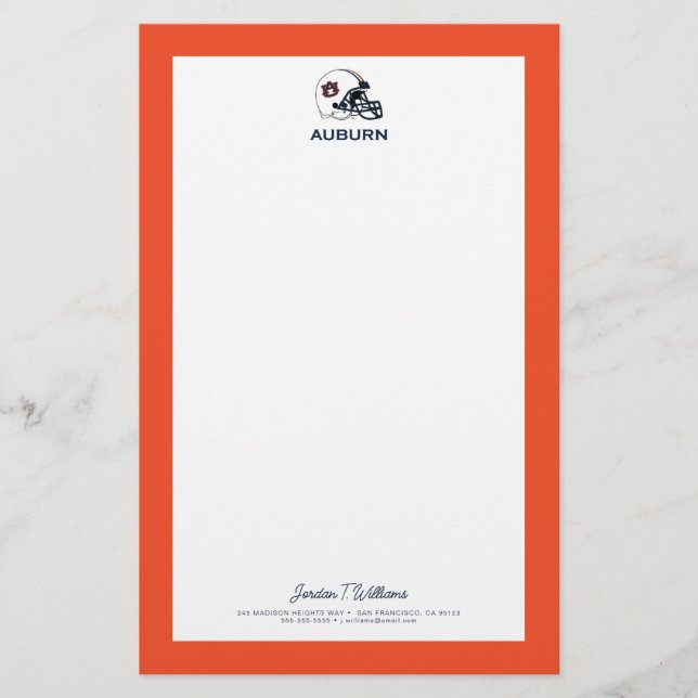 Papelería Universidad Auburn | Auburn Football (Anverso)