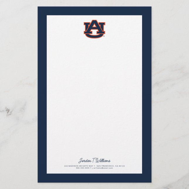 Papelería Universidad Auburn | Logo de Auburn UA (Anverso)