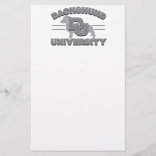 Papelería Universidad de Dachshund (Anverso)