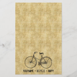 Papelería Usted más la bicicleta iguala amarillo antiguo
