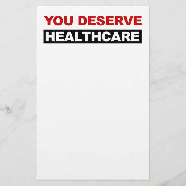 Papelería Usted merece atención médica (Anverso)