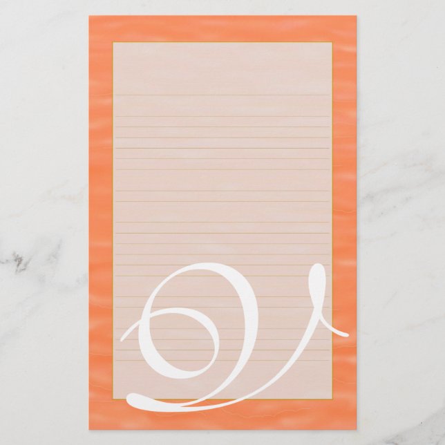 Papelería V de la "fino agua de la puesta del sol del (Anverso)