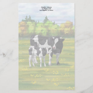Papelería Vaca Holstein y ternera en salsa de verano