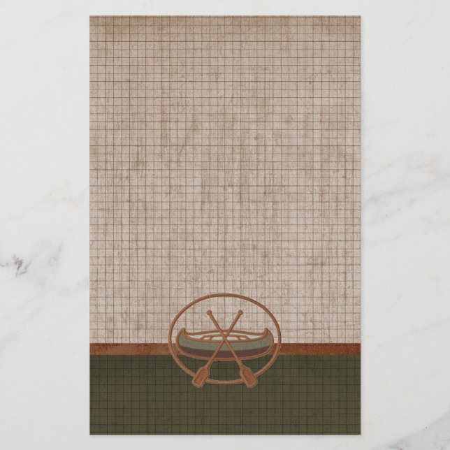 Papelería Vacaciones que acampan del viaje de la canoa (Anverso)