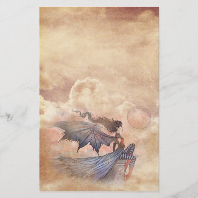 Papelería Vampiro gótico en las nubes (Anverso)