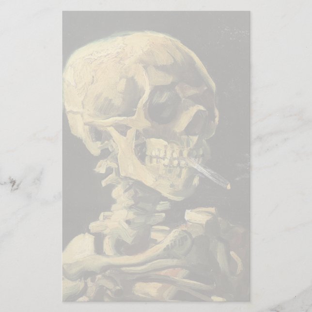 Papelería VAN GOGH - cráneo con el cigarrillo 1885 (Anverso)