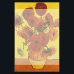 Papelería Vase de la vida con 15 girasoles Vincent van Gogh<br><div class="desc">Still Life: Vase con los quince girasoles de Vincent van Gogh es un bello arte vintage post impresionismo aún vida floral pintura. Hermoso ramo de girasoles recién cortados en amarillo y naranja de un jardín de verano en plena floración. Sobre el artista: Vincent Willem van Gogh (1853-1890) fue uno de...</div>