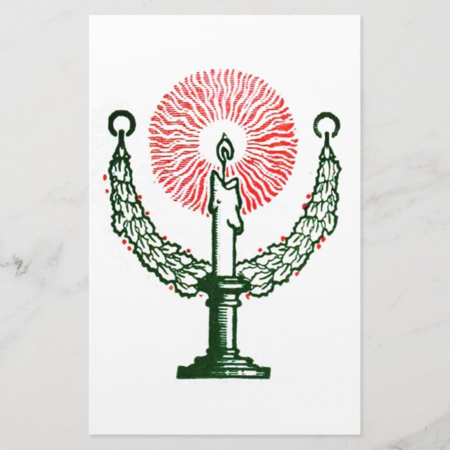 Papelería Vela tradicional de Navidades (Anverso)