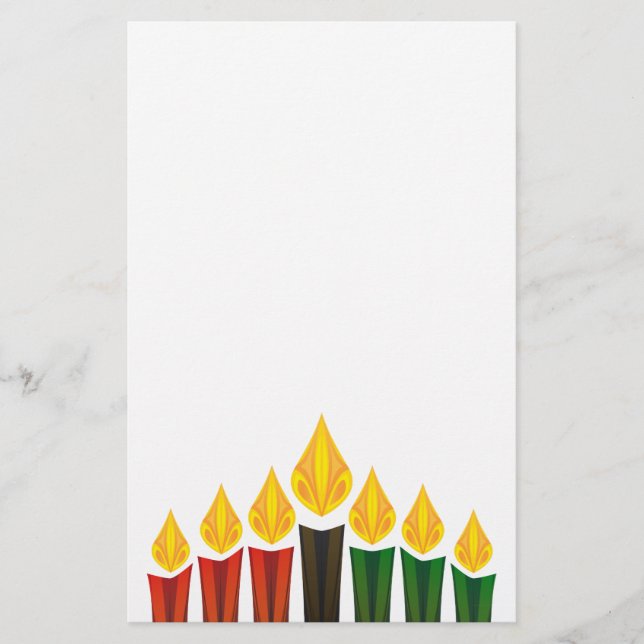 Papelería velas de kwanzaa (Anverso)