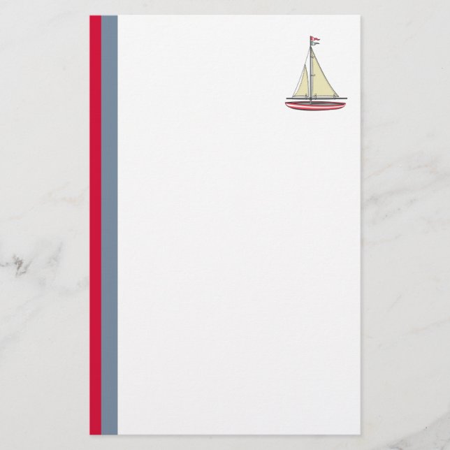 Papelería Velero con las rayas (Anverso)