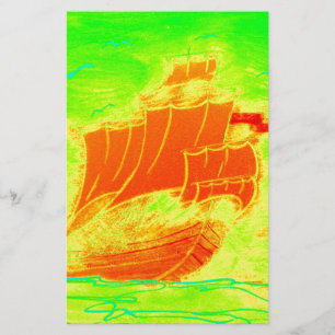 Papelería velero fluorescente