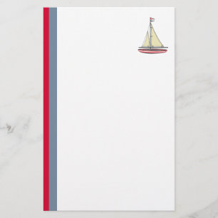 Papelería Velero retro con las rayas