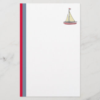 Papelería Velero retro con las rayas